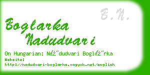 boglarka nadudvari business card